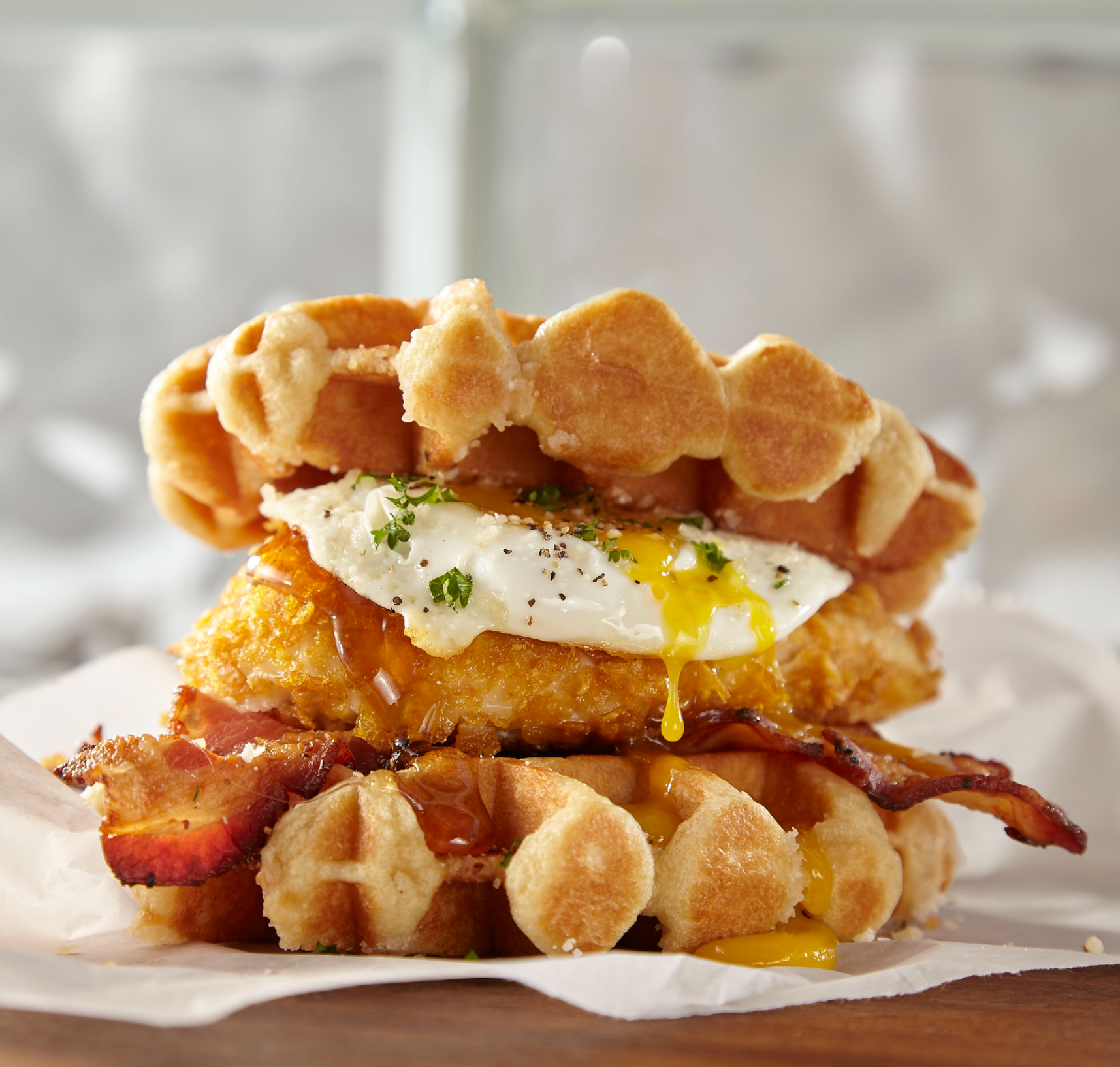 Egg Sandwich Chicken & Waffles